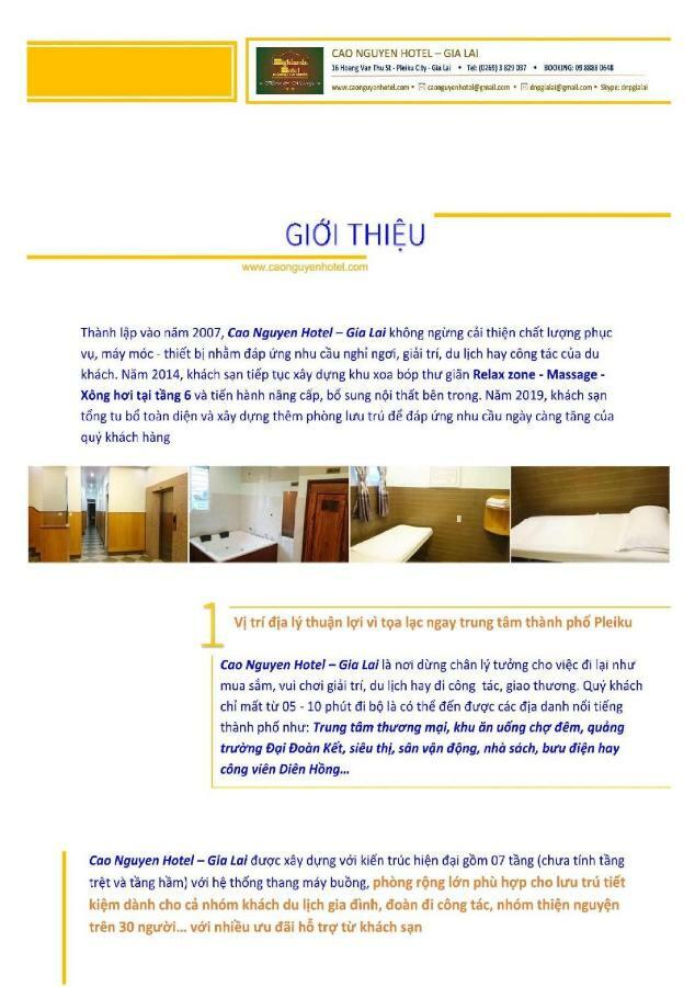 Cao Nguyen Hotel Plây Ku Exterior foto